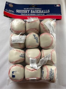 Major League Baseball MLB Squishy Baseball Party Favourer pack of 12